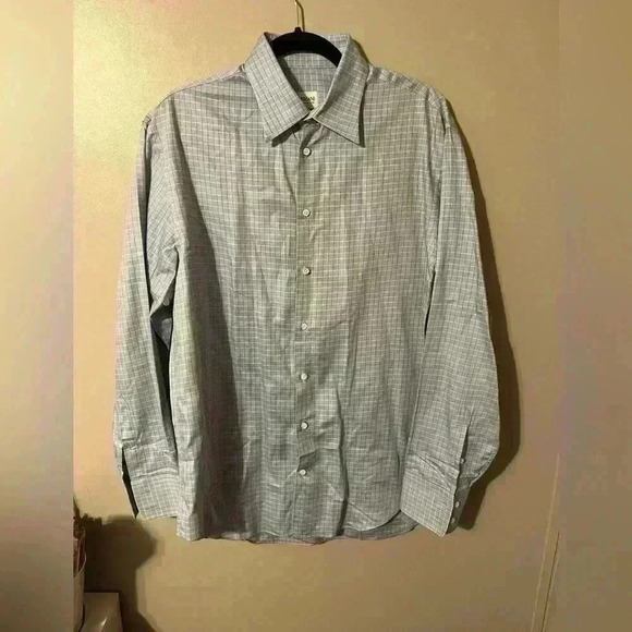 ARMANI COLLEZIONI Blue Button up/down Dress Collar Shirt Sz. 41/16 R - Picture 1 of 8